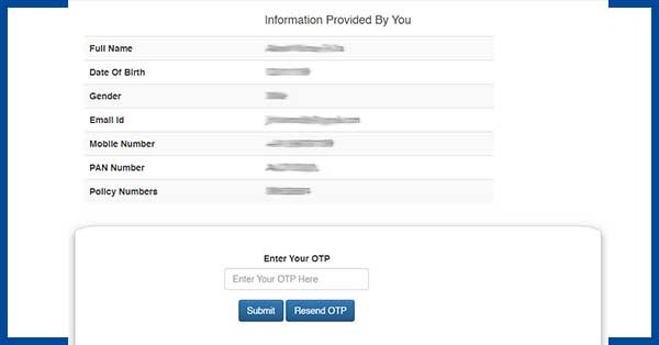 Step 5 - Online PAN LIC Policy Link tab Paisa kaudi  